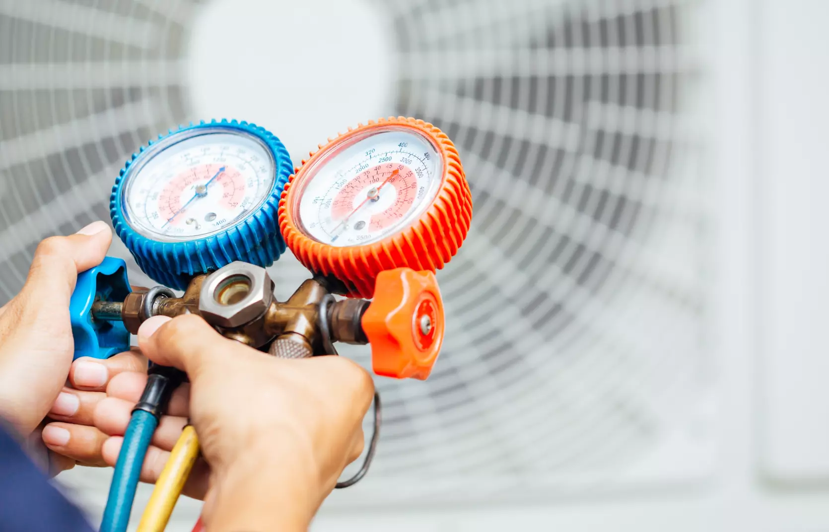 Legacy AC Technician Installing a New AC Unit